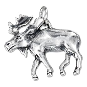STERLING SILVER MOOSE ON THE MOVE CHARM