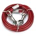 Cruising Companion 30-Feet Vinyl Coated Steel Cable Dog Tie Out with Clip, Red