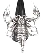 Detailed Giant Deadly Scorpion Bug Pewter Ring