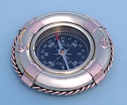Life Ring Buoy Paperweight Compass
