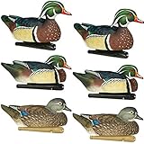 AvianX Top Flight Wood Duck Floater Decoy (6 Pack), Brown