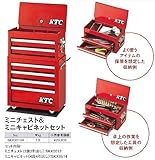 KTC　ミニチェスト＆ミニキャビネットセット　カラー：レッド　SKX0010R-HAPPY