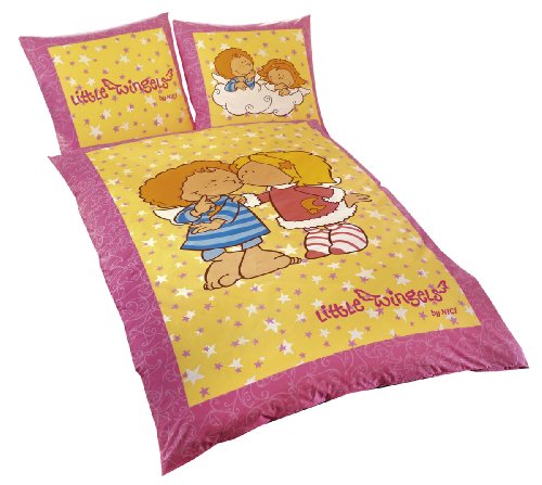 Global Labels G 43 600 LW1 100 Little Wingels Renforce Bettw&auml;sche Emily und Leon 135 x 200 Preisvergleich