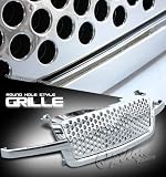03 04-05 CHEVY SILVERADO 1500 2500 3500 / 03-05 CHEVY AVALANCHE 1PC ROUND HOLE STYLE FRONT CHROME GRILLE GRILL
