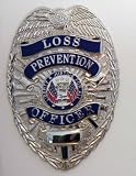 LOSS PREVENTION OFFICER SECURITY GUARD STORE DETECTIVE BADGE SHIELD NICKEL SILVER FINISH 2-1/4