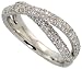 14k White Gold 1/4 (6mm) wide Bridge Ring, w/ 1.0 Carat Brilliant Cut Diamonds