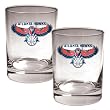 Atlanta Hawks NBA 2pc Rocks Glass Set - Primary Logo