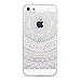 iPhone SE Case, JAHOLAN Beautiful Clear TPU Soft Case Rubber Silicone Skin Cover for iPhone 5/5S/SE - Light Pink and White Dream Catcher