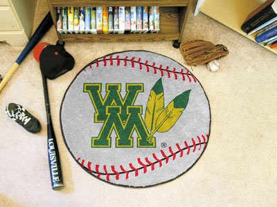 College Of William Mary Baseball Rugs 29" Diameter