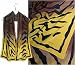 ULRIKE Oblong Crepe de Chine Silk Scarf - Ombre edged areas of nut brown, burnt sienna, and taupe culminate in an unadulterated yellow with fantasy zebra like black markings.
