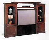 Cherry Finish Complete Entertainment Center/Glass
