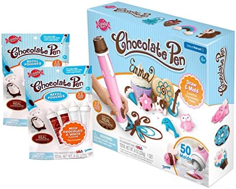 Candy Craft Chocolate Pen (Pink) Bundle with 2 Bonus Chocolate Pen Refill Pouches