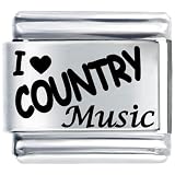 Buy I Heart Country Music Musical Italian Charms Bracelet Link by Pugster