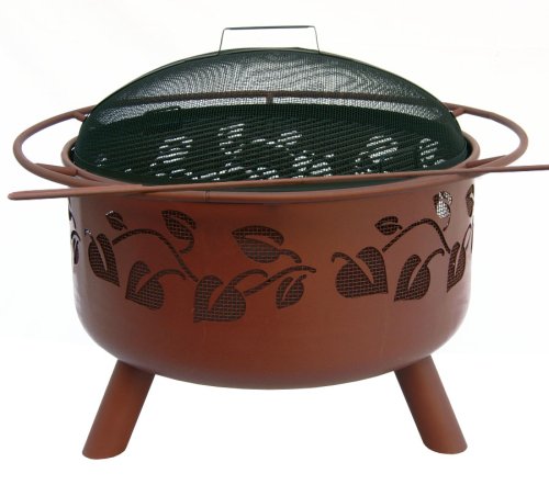 Landmann USA Big Sky Firepit and Grill, Vine Leaves