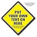 PERSONALISED CAR SIGN, Add Your Own Custom Text to create your own message, Baby On Board Style Custom Car Window Sign. FREE UK Postage