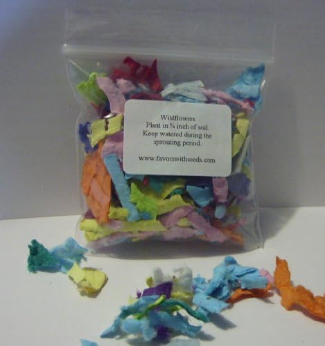 Pack of Ten 3 Inch Bags of Wildflower Confetti