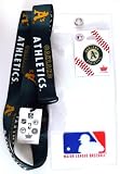Oakland Athletics Lanyard with Ticket Holder and Logo Pin