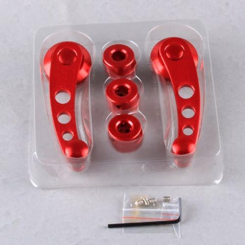 Universal Aluminium Auto Car Window Winder Kit Crank Door Glass Handle (Red)