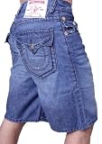 New True Religion Buddha Mens Venice Denim Jeans Shorts, TMS18VE