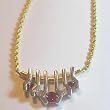 14K Two-Tone Gold Ruby and Diamond Necklace