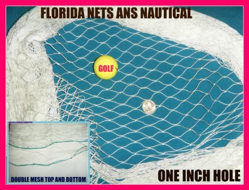 Florida Nets 12 X 25 Fish Net for Golf, Backstop, Softball, Sports, La Crosse,