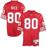 Reebok NFL Equipment San Francisco 49ers #80 Jerry Rice Red Premiere Tackle Twill Retired Football Jersey
