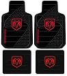 Dodge Ram Head Logo 4 Pc Floor Mats Set