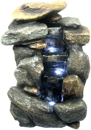 Rock Stone LED Indoor Table Top Water Fountain