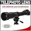 Vivitar 650-1300mm f/8-16 SERIES 1 Telephoto Zoom Lens with 2x Teleconverter (=650-2600mm) for Canon EOS Rebel XSi, XS, XTi, XT, T1i, 5D, 7D, 30D, 40D & 50D Digital SLR Cameras