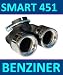 Produkt-Bild: DOPPEL ENDROHR 2x60mm f&uuml;r SMART 451/alle Benziner/ mit Absorber.ABE also T&Uuml;V frei