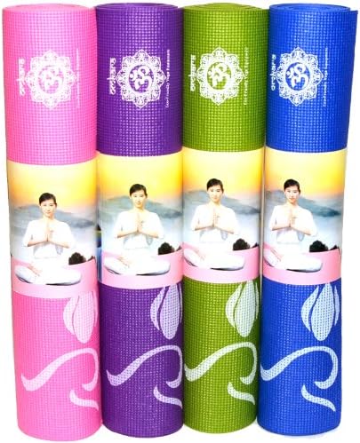 Yoga Mat - Omkara Eco Friendly Mat for Yoga and Pilates - Lotus Design