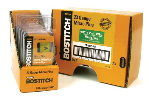 Bostitch PT-2312-3M 1/2-Inch 23-Gauge Headless Pin, 3,000-Pack