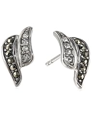 Judith Jack "Paradise" Marcasite Crystal Knot Stud Earrings