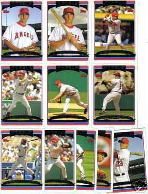2006 Topps Series 2 L.A. ANGELS baseball cards team set
