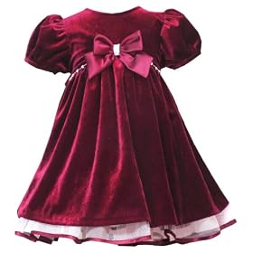 Rare Editions Girls 2-6x Velvet Dress With Beading Trim