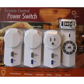 Remote Control Power Switch for Wireless Operating Indoor and Outdoor Lights & Appliances
