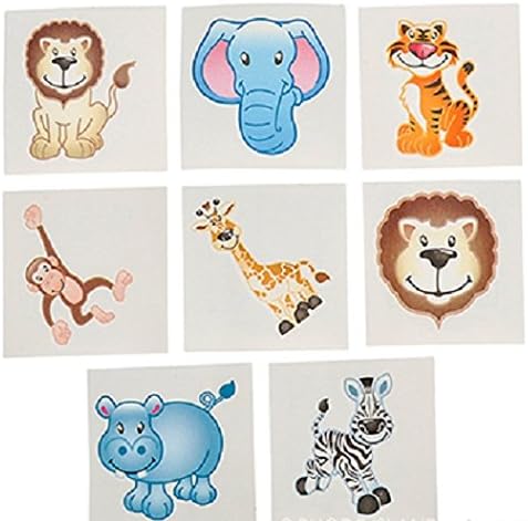 Zoo Animal Tattoos Assortment