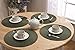 Benson Mills Victorian 15-Inch Round Placemats, Sage, Set of 4