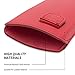 iPhone SE, 5s and 5 Case, Snugg Apple iPhone SE, 5s and 5 Red Leather Pouch Case [Card Slot] Apple iPhone SE, 5s and 5 Pouch Case Cover Executive Design