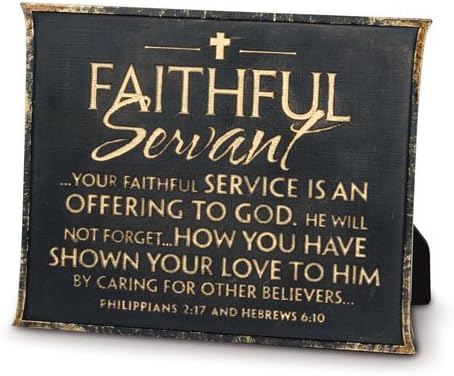 Faithful Servant Plaque - Black
