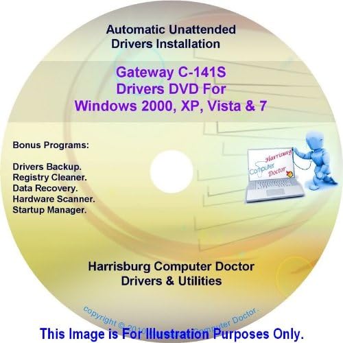 Gateway C-141S Drivers DVD Disc - Windows, XP, Vista, Windows 7 and Windows 8 Driver Kits - Automatic Hardware Drivers Installation