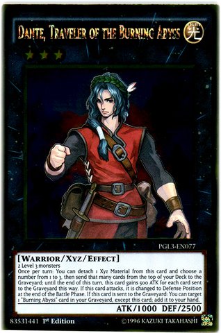 Yu-Gi-Oh! - Dante, Traveler of the Burning Abyss (PGL3-EN077) - Premium Gold: Infinite Gold - 1st Edition - Gold Rare