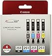 Canon CLI-251 - Black, Cyan, Magenta, Yellow - 4 color pack