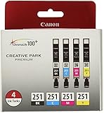 Canon CLI-251 - Black, Cyan, Magenta, Yellow - 4 color pack