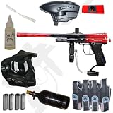 Kingman Spyder Pilot ACS Red 3 Star Nitro Paintball Gun Package