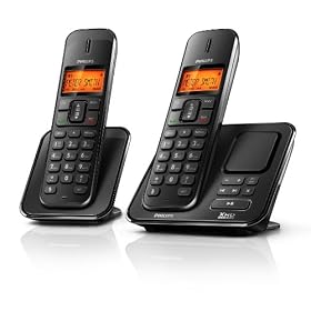 Philips SE1752 Perfect Sound Cordless Phone with Answering Machine - Twin