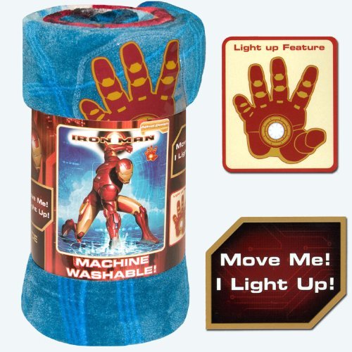 Iron Man Lite Up Fleece Throw