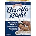 Breathe Right Nasal Strips 30-pk. - Tan (S/M)