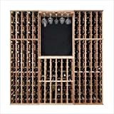 Wine Cellar Designer 254 Bottle Wine Rack with Hanging Glass Rack & Table Top Wine Glass, Half Height, & 5 Column Storage Set