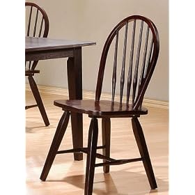 Set of 4 Cappuccino Finish Side Dining Chairs by Bar Stools